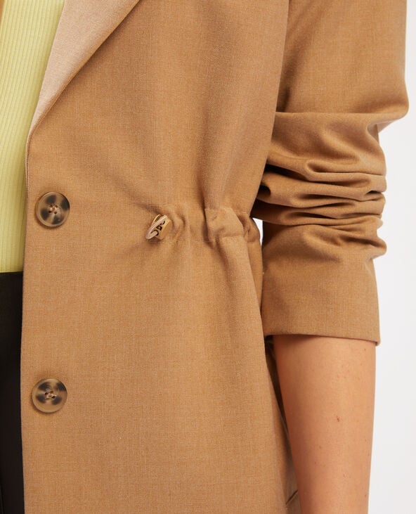 Veste blazer ajustable camel - Pimkie