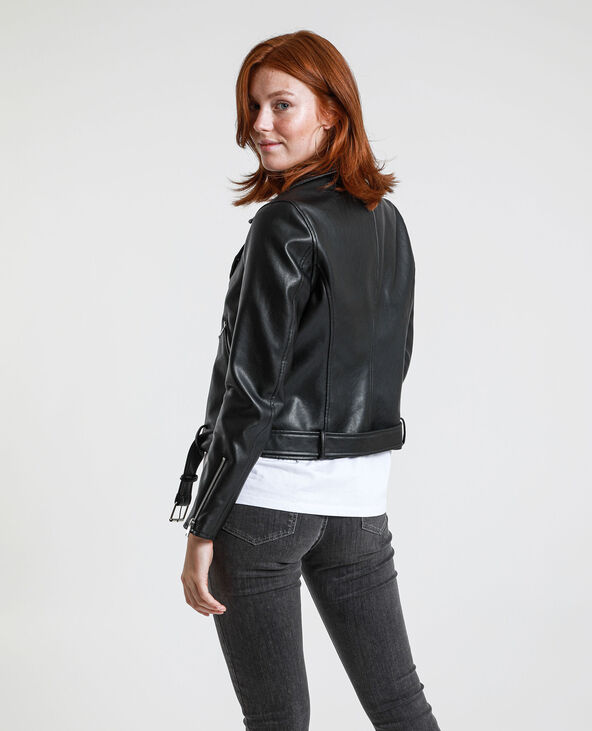 Veste en cuir pimkie noir sales