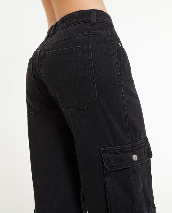 Jean cargo large noir - Pimkie
