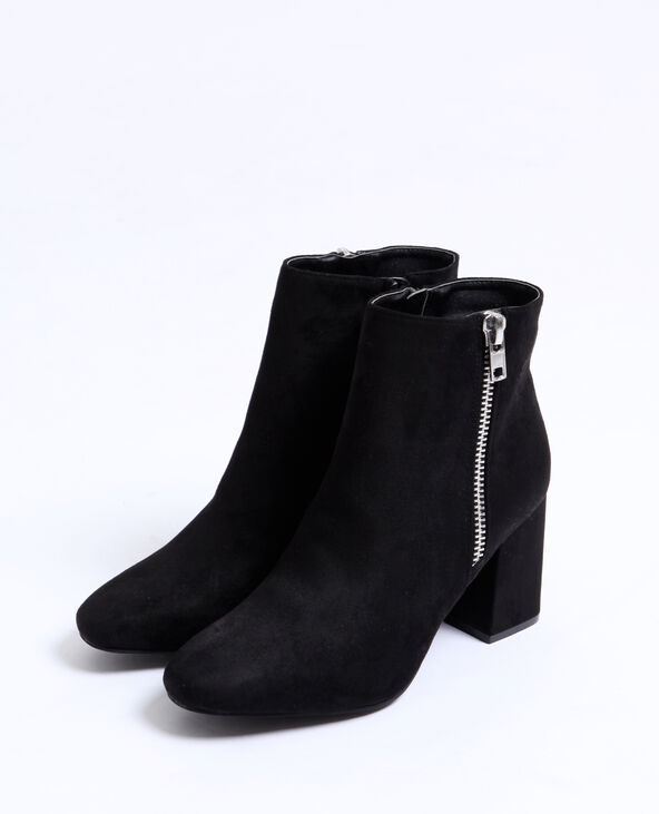 Bottines suédine noir - Pimkie