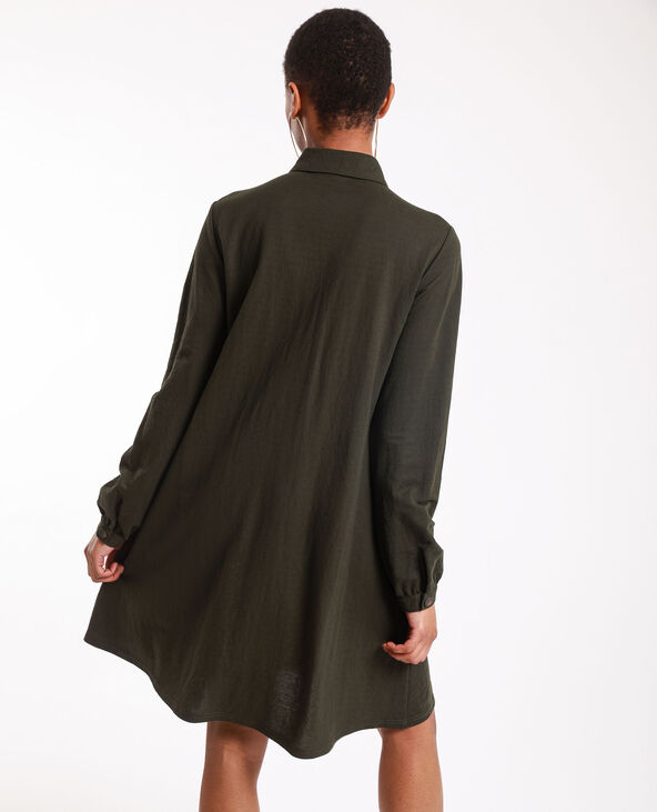 Robe chemise vert foncé - Pimkie