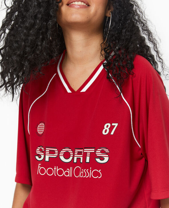 Maillot de foot oversize rouge - Pimkie