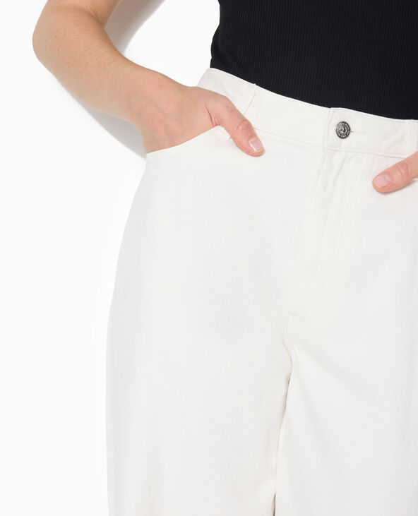 Jean baggy taille basse écru - Pimkie
