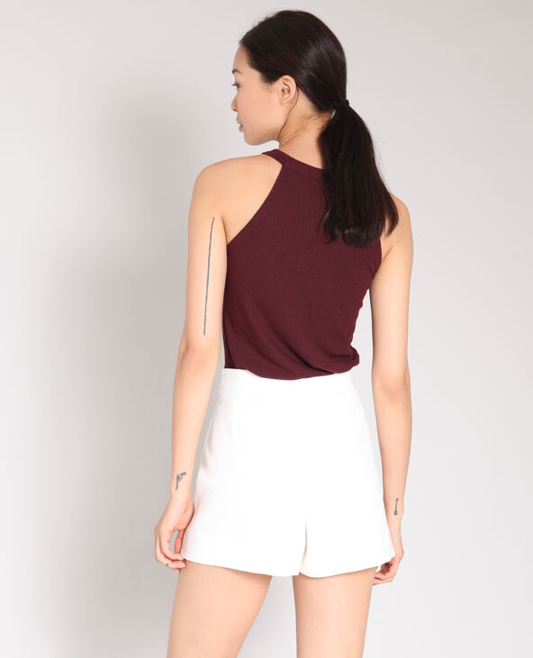Crop top sans manches bordeaux - Pimkie