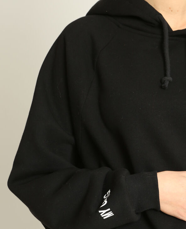 Sweat cropped noir - Pimkie
