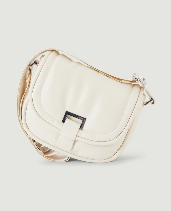 Sac matelassé avec large sangle écru - Pimkie