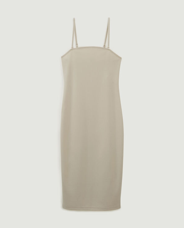 Robe moulante midi beige - Pimkie