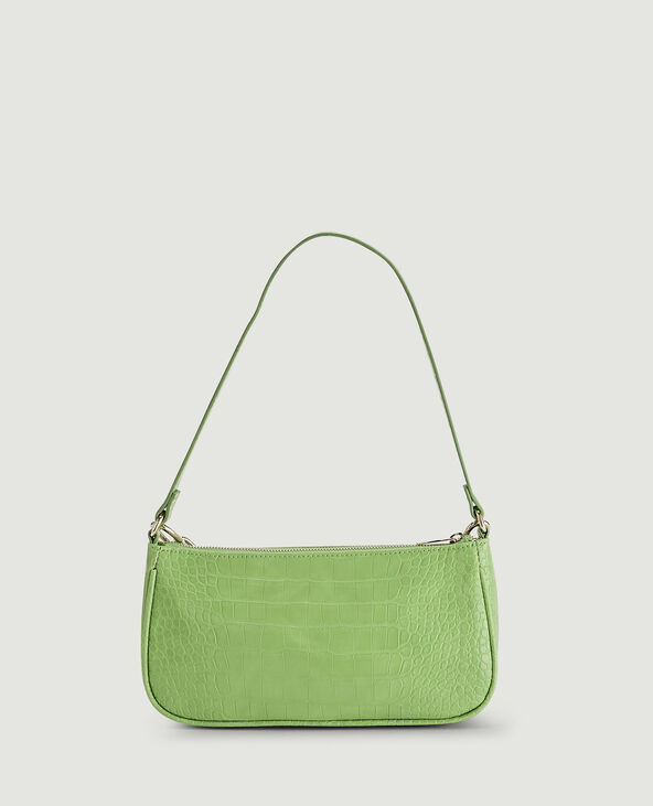 Sac baguette effet croco vert anis - Pimkie