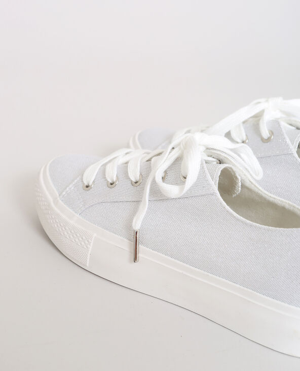Baskets en toile irisée blanc - Pimkie