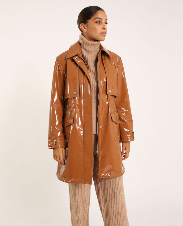 Parka en skai marron - Pimkie