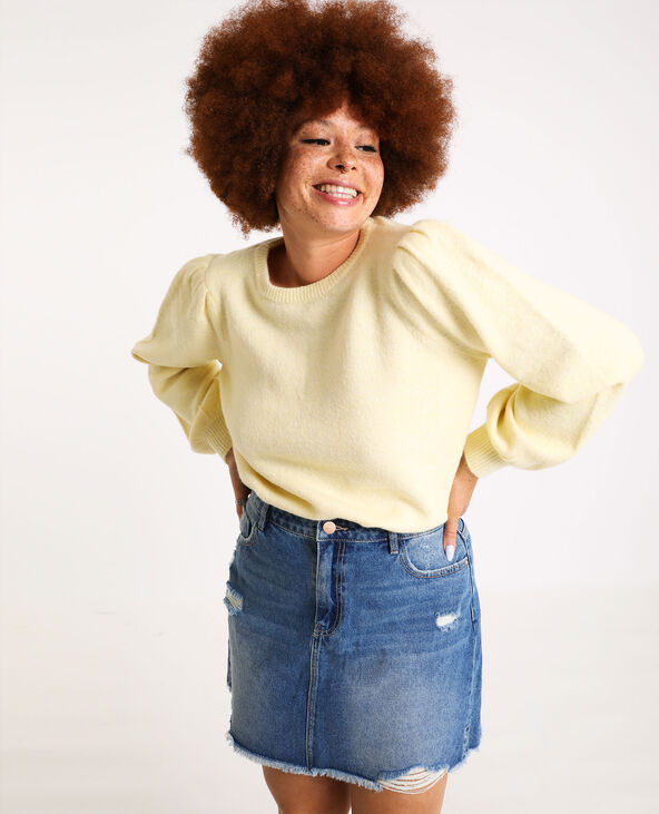 Pull manches bouffantes jaune - Pimkie