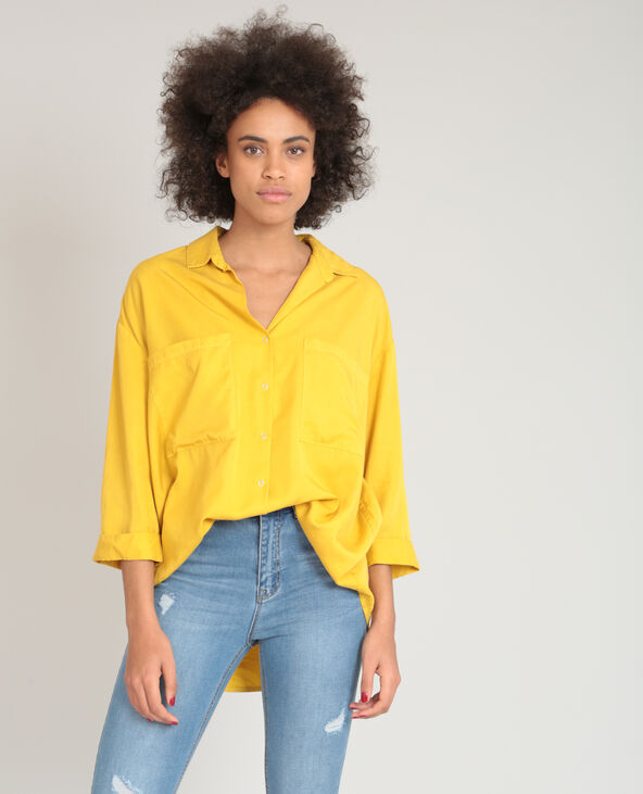 Chemise XL fluide jaune ocre - Pimkie