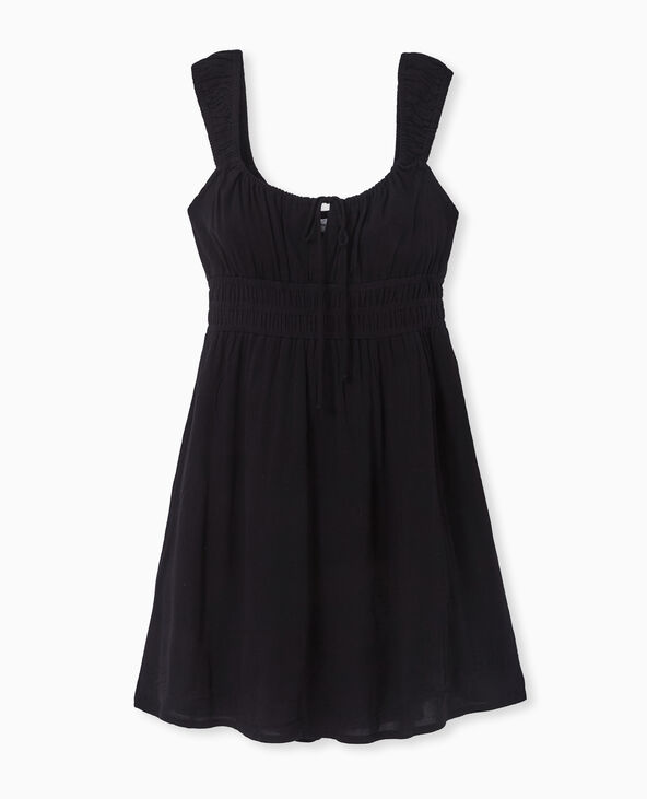 Robe bretelles encolure empire noir - Pimkie