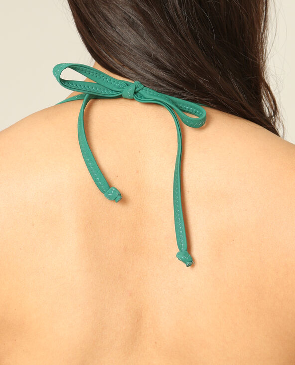 Haut de bikini volanté vert émeraude - Pimkie