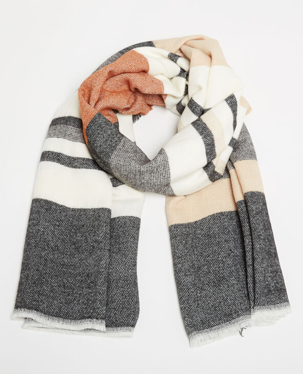 Echarpe chaude multi-rayures marron - Pimkie