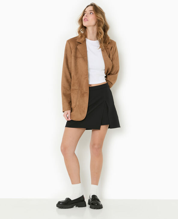 Jupe-short avec fente noir - Pimkie