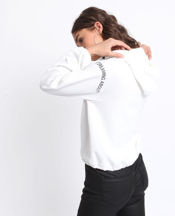 Sweat à capuche blanc - Pimkie