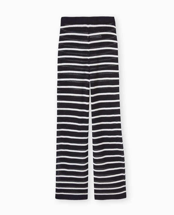 Pantalon en maille ajourée noir - Pimkie