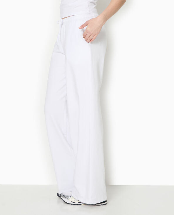 Pantalon molleton droit blanc - Pimkie