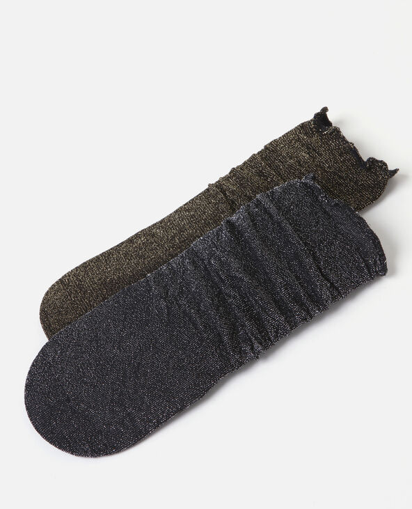 Lot de chaussettes lurex noir - Pimkie