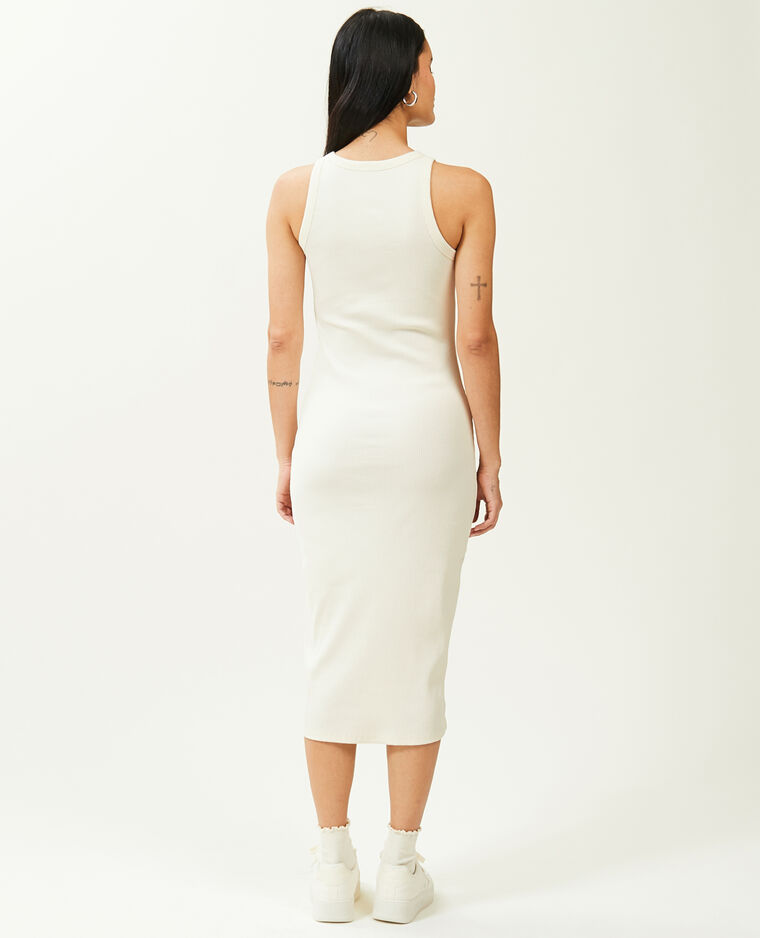 Robe débardeur maille côtelée écru - Pimkie