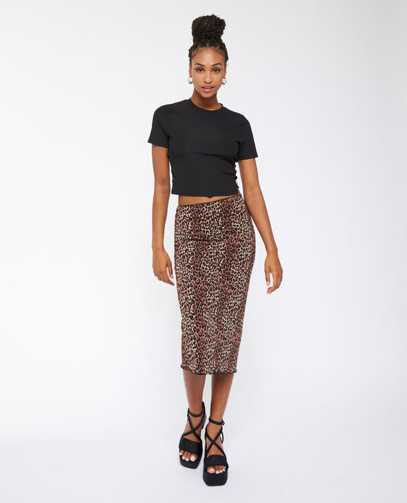 Jupe midi sale leopard