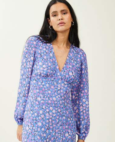 Robe courte et fluide bleu - Pimkie
