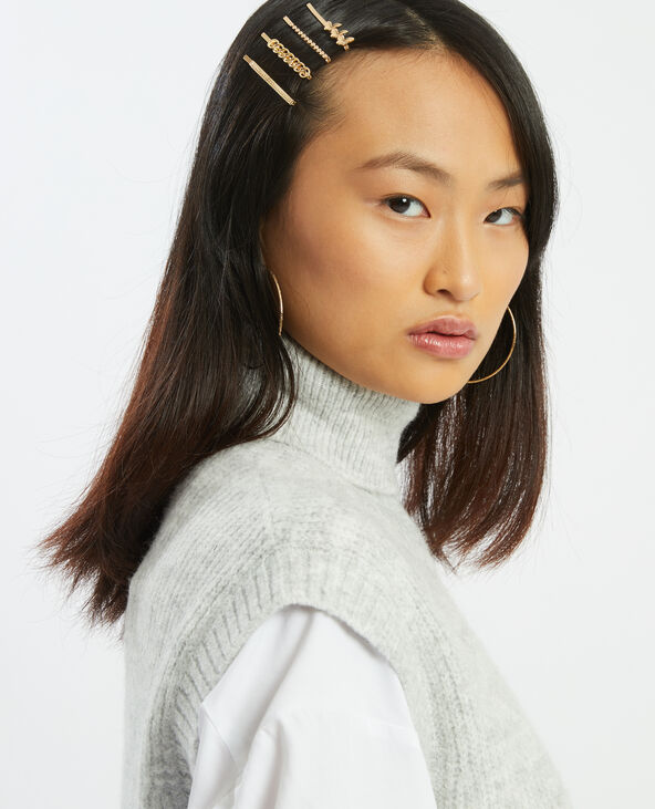 Robe-pull sans manches col roulé blanc - Pimkie