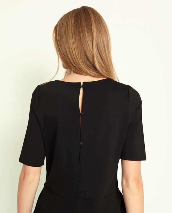 Combi-pantalon à manches courtes noir - Pimkie