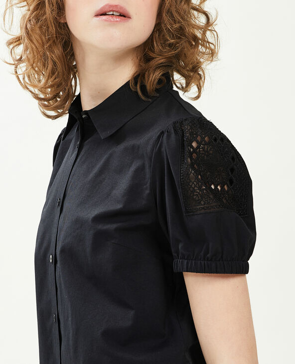 Chemise sales dentelle noire