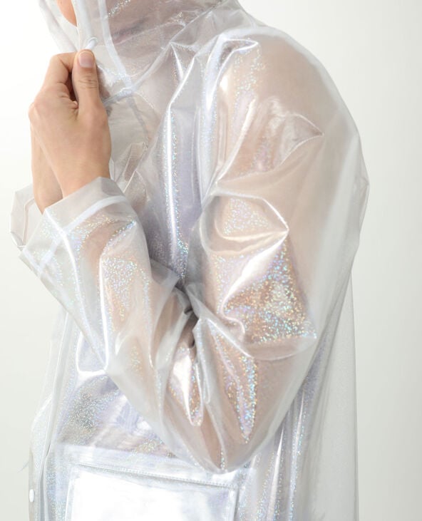 Imperméable à paillettes argenté - Pimkie