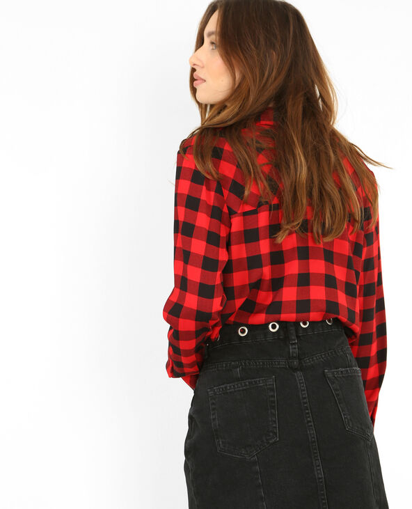 Chemise à carreaux rouge - Pimkie