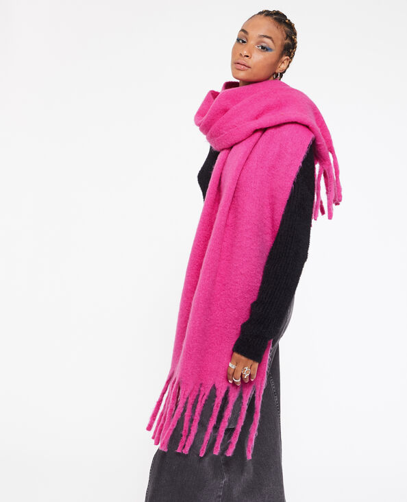 Grande écharpe en maille ultra douce rose - Pimkie