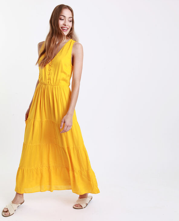 Robe longue découpe dos orange - Pimkie