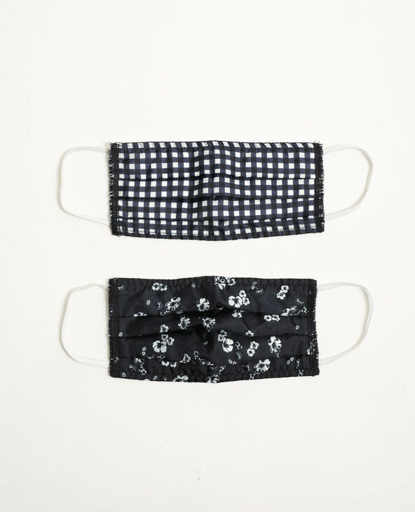 Lot de 2 masques en tissu noir - Pimkie