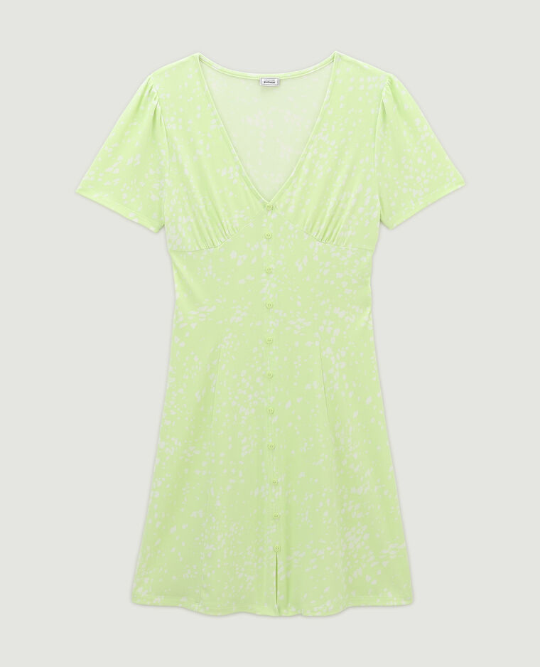 Robe courte avec boutons vert - Pimkie