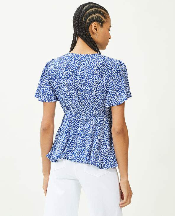 Top en tissu fluide bleu électrique - Pimkie