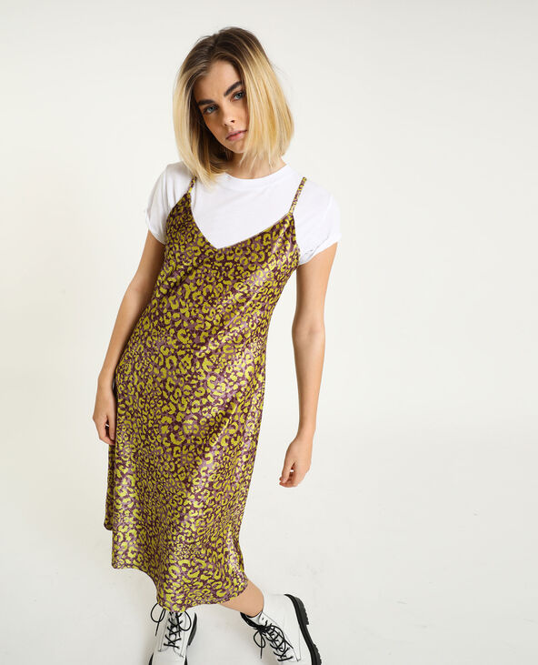 Robe velours léopard lilas - Pimkie