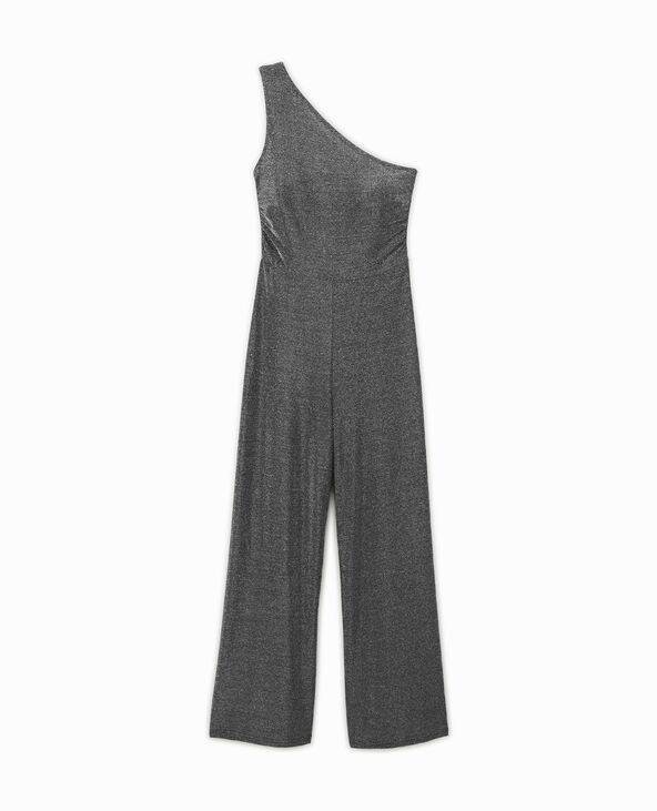 Combi-pantalon one shoulder avec lurex argenté - Pimkie