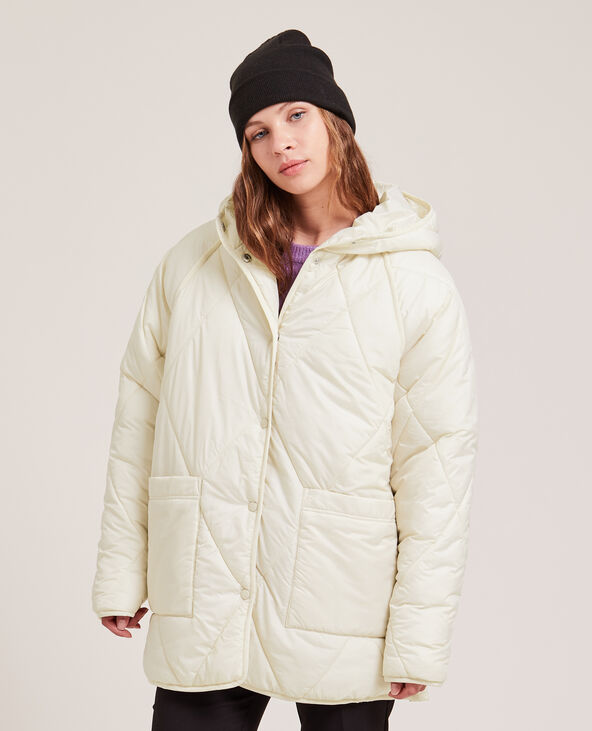Veste matelassée avec capuche écru - Pimkie