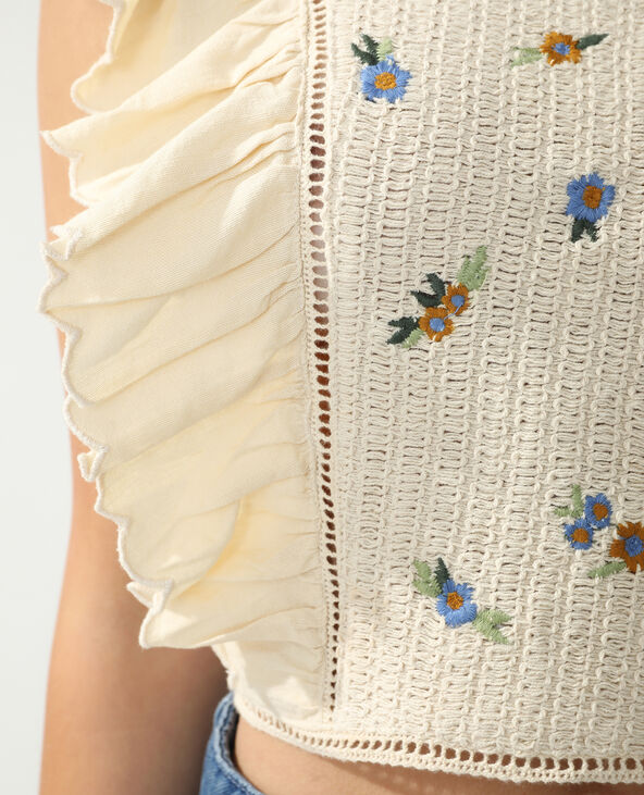 Top crochet taupe - Pimkie
