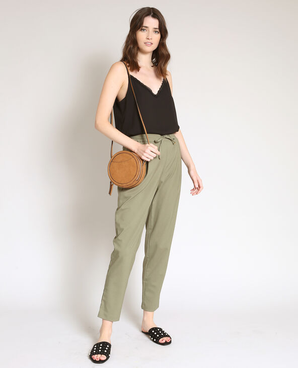 Pantalon carotte vert de gris - Pimkie