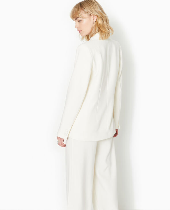 veste blazer col croisé écru - Pimkie