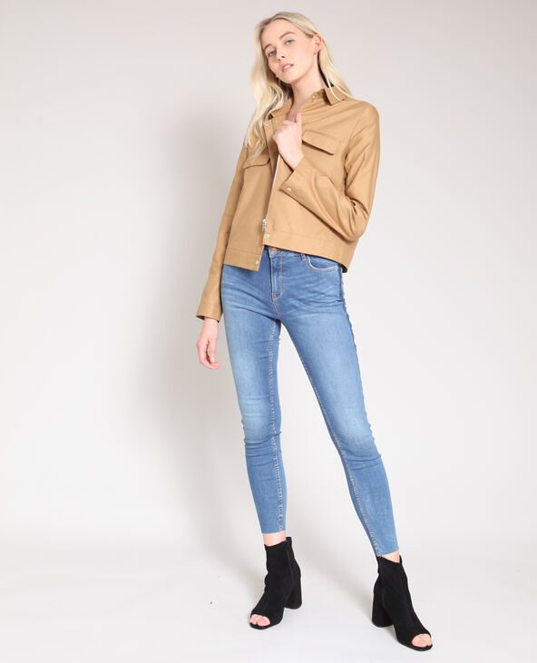 Veste sales courte camel