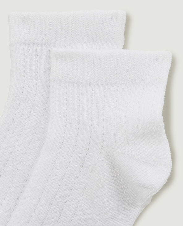 Paire de chaussettes en maille ajourée blanc - Pimkie