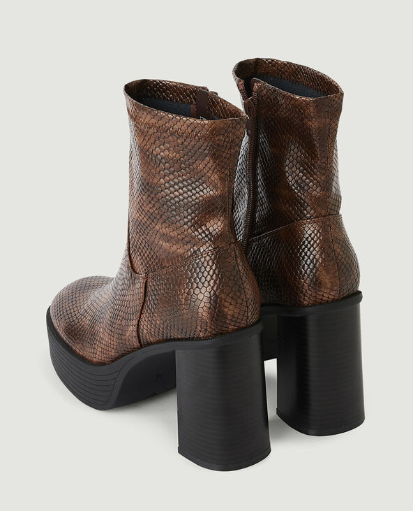 Bottines plates python online