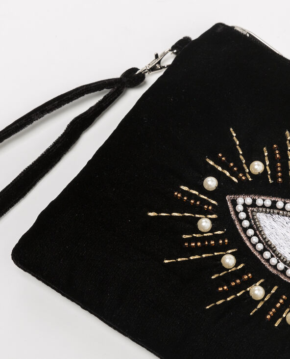 Pochette velours œil noir - Pimkie