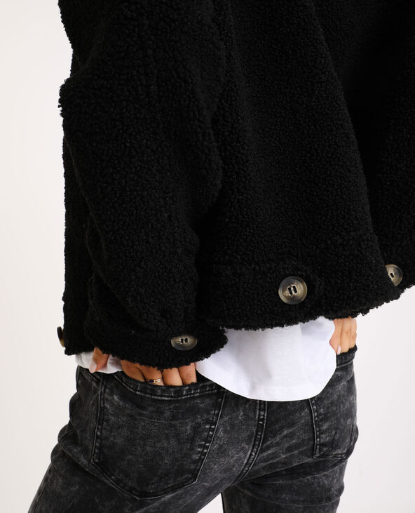 Veste imitation mouton noir - Pimkie