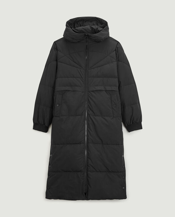 Doudoune longue avec capuche noir - Pimkie