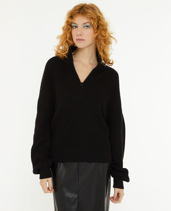 Pull col camionneur noir - Pimkie
